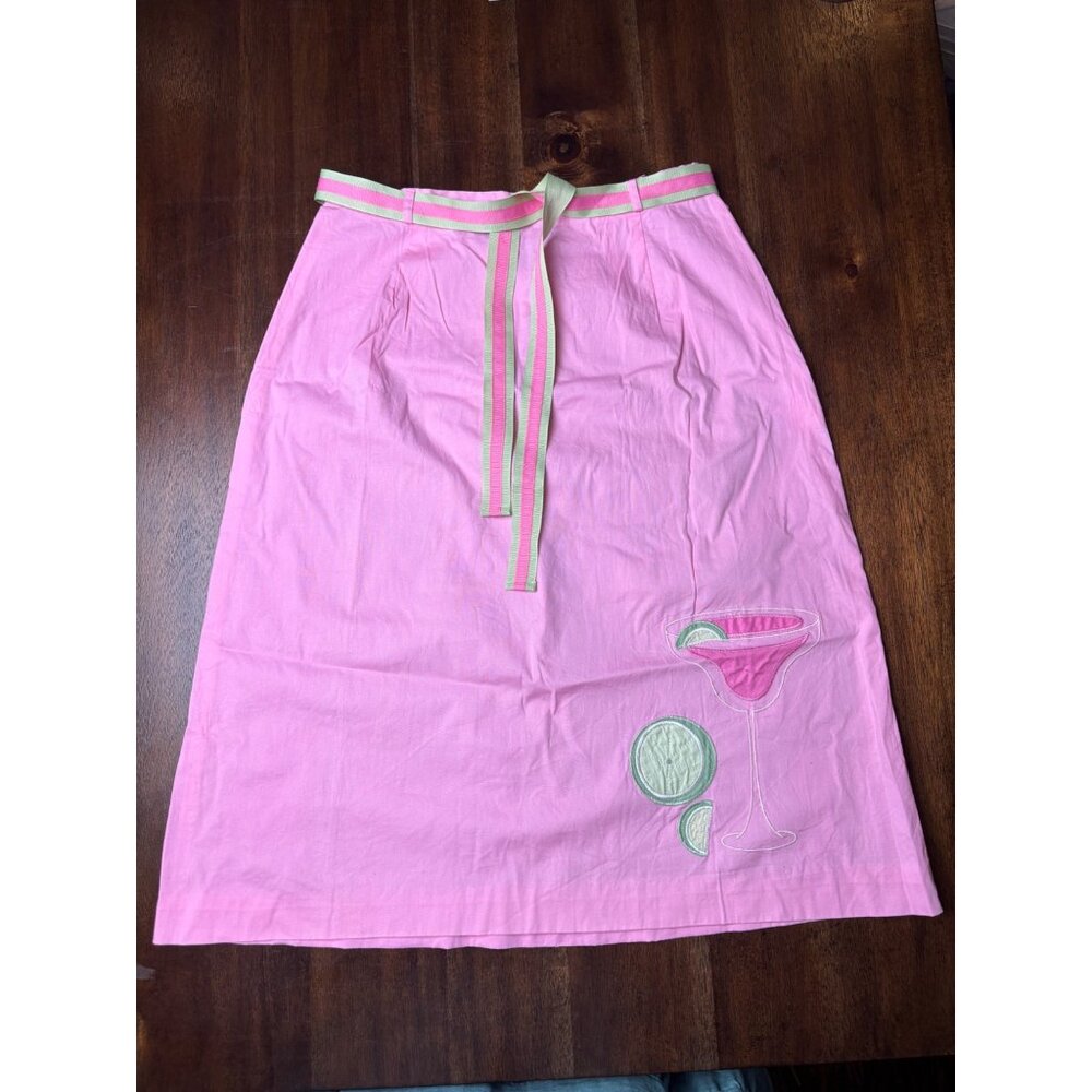 Harolds’ Pink Skirt with Belt Preppy (Cocktail Design - Size 2
